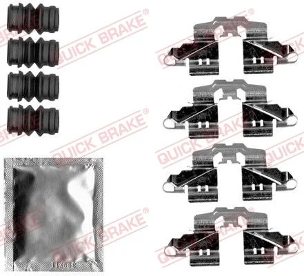 Priedų komplektas, diskinių stabdžių trinkelės QUICK BRAKE 109-1808