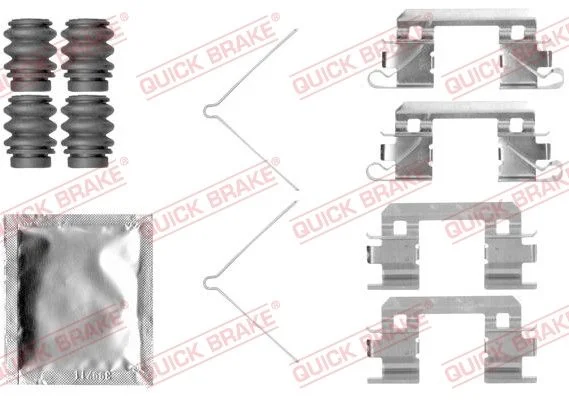 Priedų komplektas, diskinių stabdžių trinkelės QUICK BRAKE 109-1811