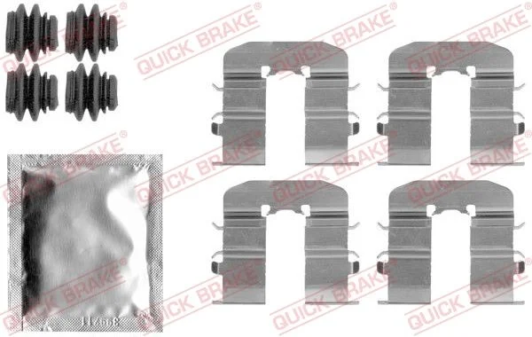 Priedų komplektas, diskinių stabdžių trinkelės QUICK BRAKE 109-1814