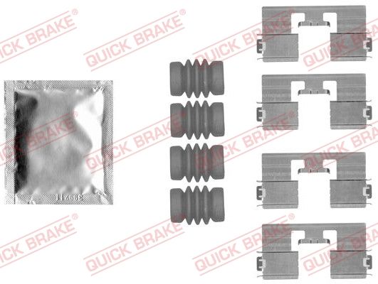 Priedų komplektas, diskinių stabdžių trinkelės QUICK BRAKE 109-1818