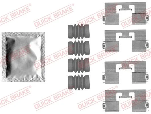 Priedų komplektas, diskinių stabdžių trinkelės QUICK BRAKE 109-1818