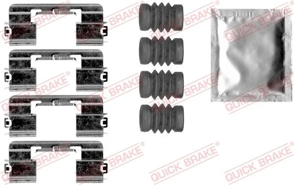 Priedų komplektas, diskinių stabdžių trinkelės QUICK BRAKE 109-1875