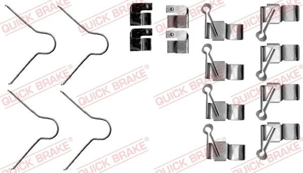 Priedų komplektas, diskinių stabdžių trinkelės QUICK BRAKE 109-1895