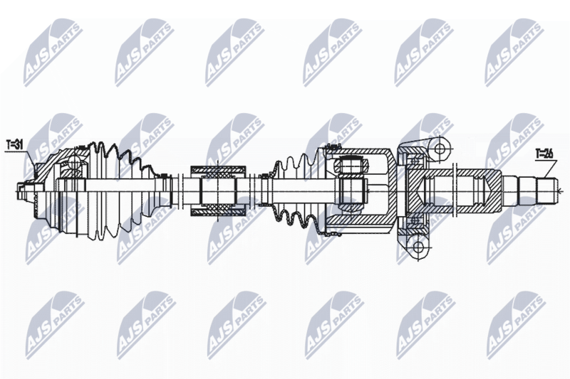 Приводний вал NTY NPW-BM-188