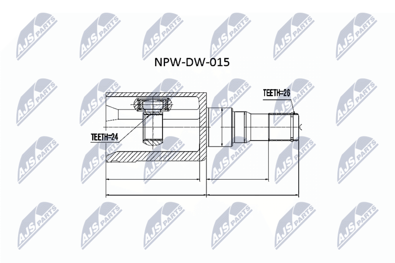 Комплект шарнірів, приводний вал NTY NPW-DW-015