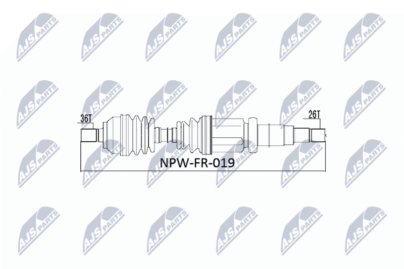 Приводний вал NTY NPW-FR-019