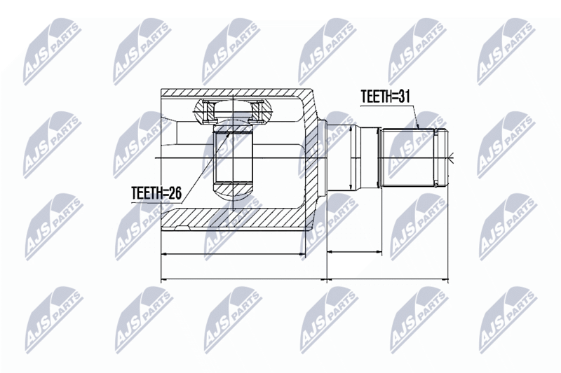 Joint Kit, drive shaft NTY NPW-FR-065