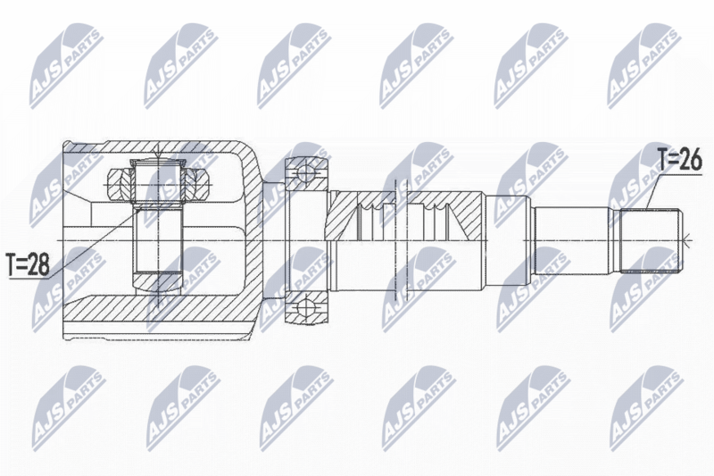 Joint Kit, drive shaft NTY NPW-FR-116