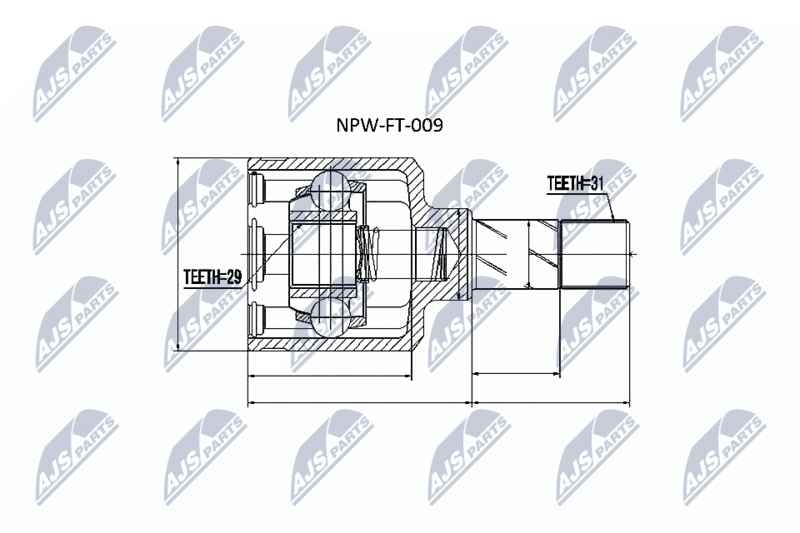 Joint Kit, drive shaft NTY NPW-FT-009