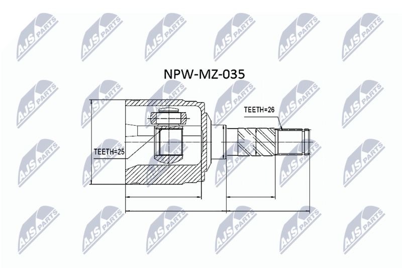 Joint Kit, drive shaft NTY NPW-MZ-035