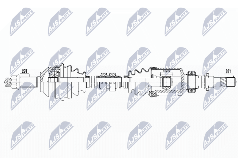 Приводний вал NTY NPW-NS-070