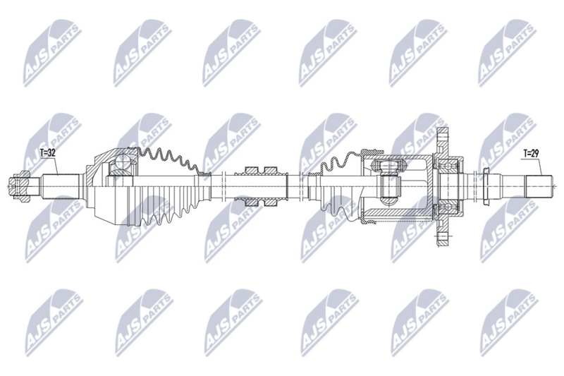 Arbre de transmission NTY NPW-NS-124
