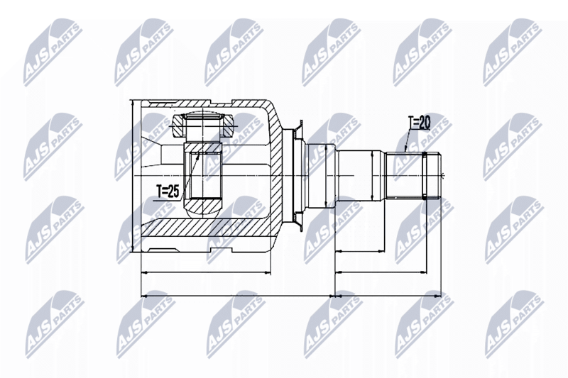 Joint Kit, drive shaft NTY NPW-TY-013