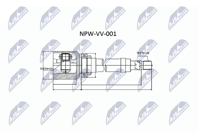 Joint Kit, drive shaft NTY NPW-VV-001