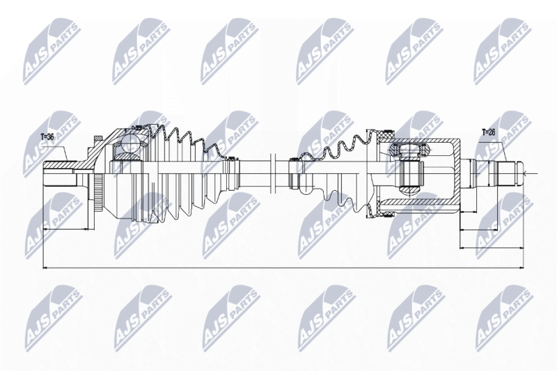 Drive Shaft NTY NPW-VV-045