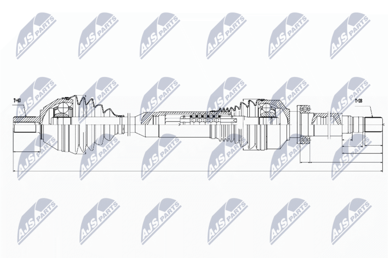Arbre de transmission NTY NPW-VV-050