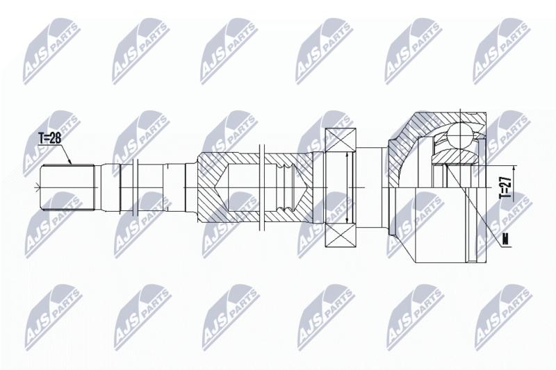 Комплект шарнірів, приводний вал NTY NPW-VV-099