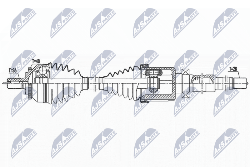 Приводний вал NTY NPW-VV-142