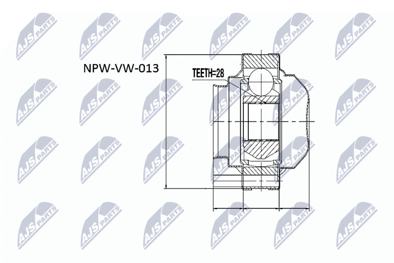 Jungčių komplektas, kardaninis velenas NTY NPW-VW-013