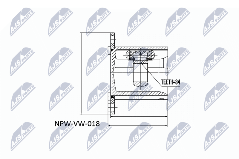 Joint Kit, drive shaft NTY NPW-VW-018