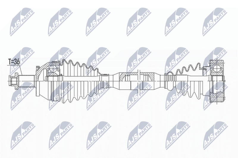 Drive Shaft NTY NPW-VW-165