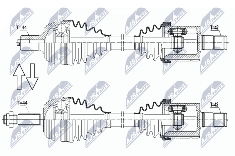 Drive Shaft NTY NPW-VW-178