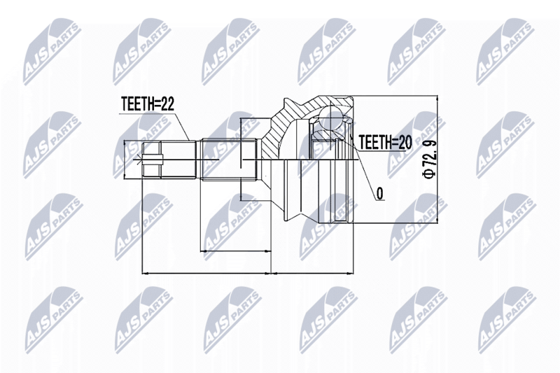 Joint Kit, drive shaft NTY NPZ-FT-002