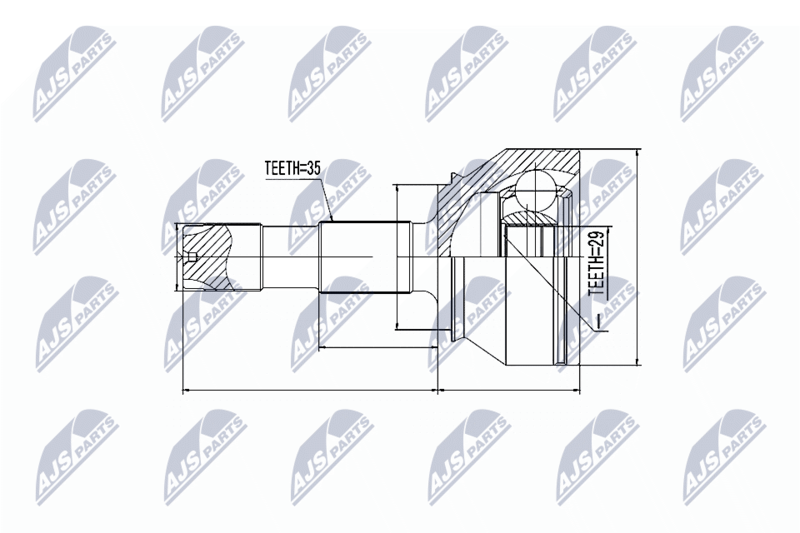 Joint Kit, drive shaft NTY NPZ-FT-055