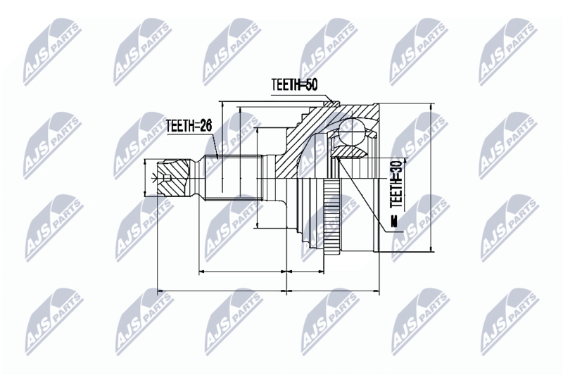 Joint Kit, drive shaft NTY NPZ-HD-042