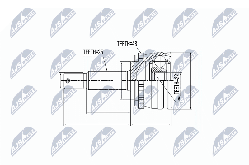 Joint Kit, drive shaft NTY NPZ-HY-544