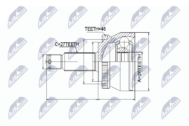 Joint Kit, drive shaft NTY NPZ-KA-307