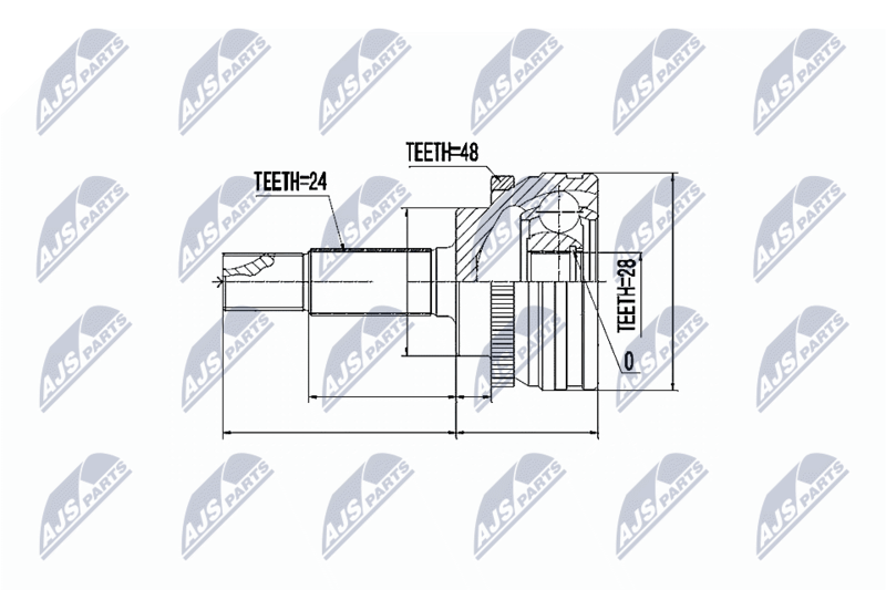 Joint Kit, drive shaft NTY NPZ-TY-080