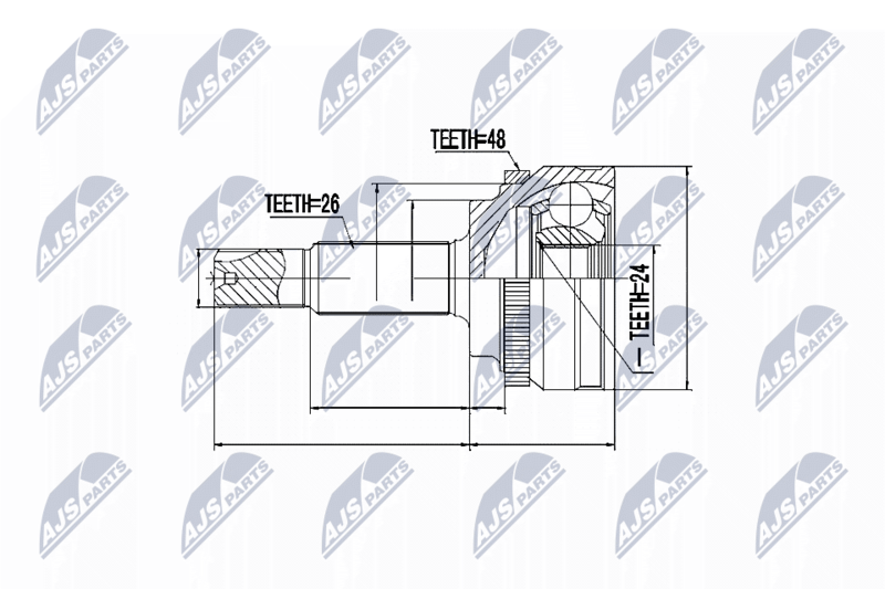 Joint Kit, drive shaft NTY NPZ-TY-088