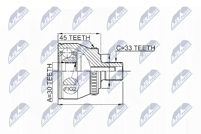 Joint Kit, drive shaft NTY NPZ-VW-008