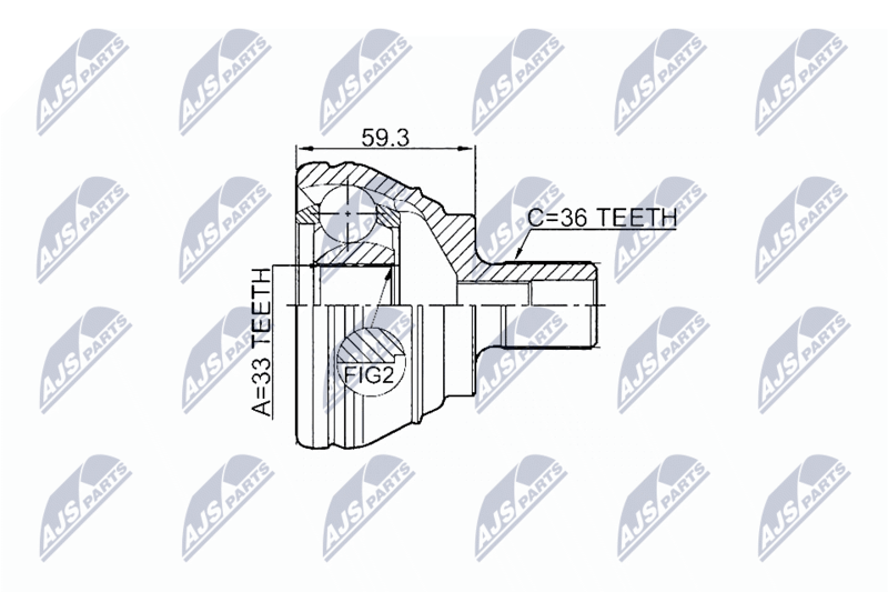 Joint Kit, drive shaft NTY NPZ-VW-039