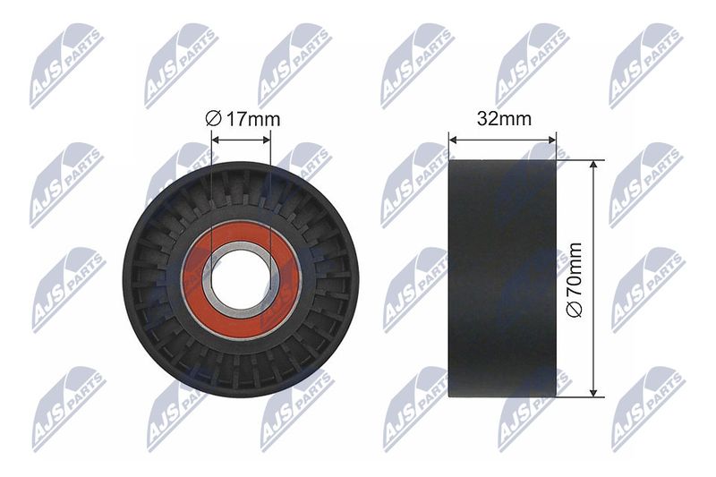 Deflection/Guide Pulley, V-belt NTY RNK-BM-020