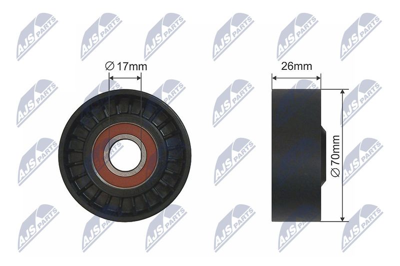 Belt Tensioner, V-ribbed belt NTY RNK-CH-021