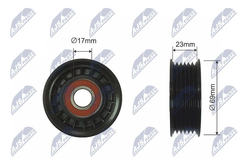 Deflection/Guide Pulley, V-belt NTY RNK-FR-044