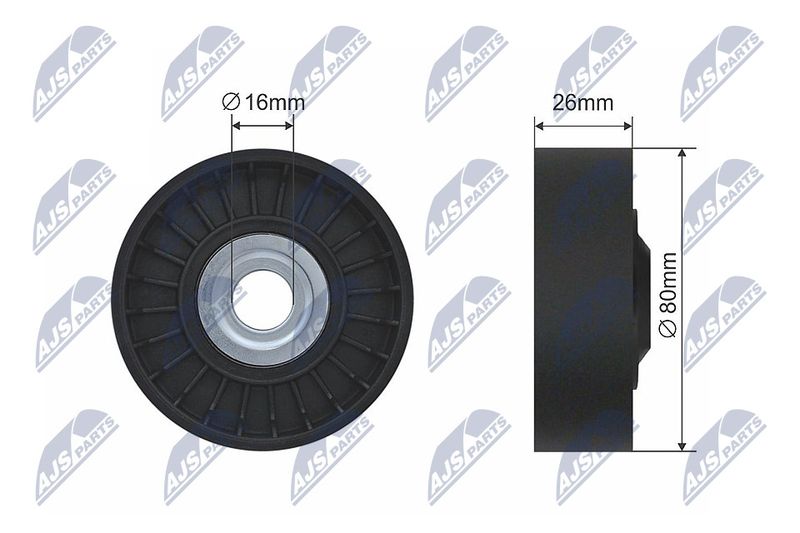 Deflection/Guide Pulley, V-belt NTY RNK-ME-021