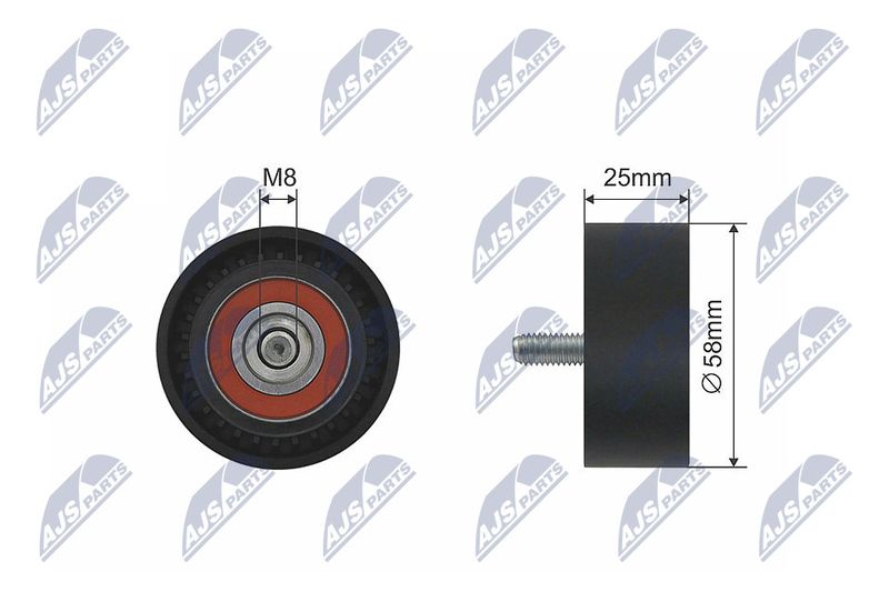 Deflection/Guide Pulley, V-belt NTY RNK-ME-035