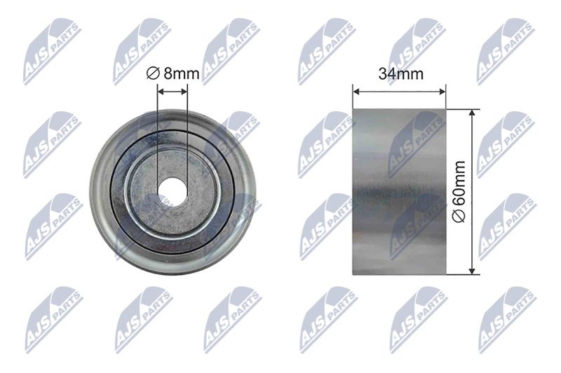 Deflection/Guide Pulley, timing belt NTY RNK-SU-018