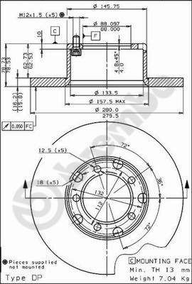 Brake Disc BREMBO 08.3959.20