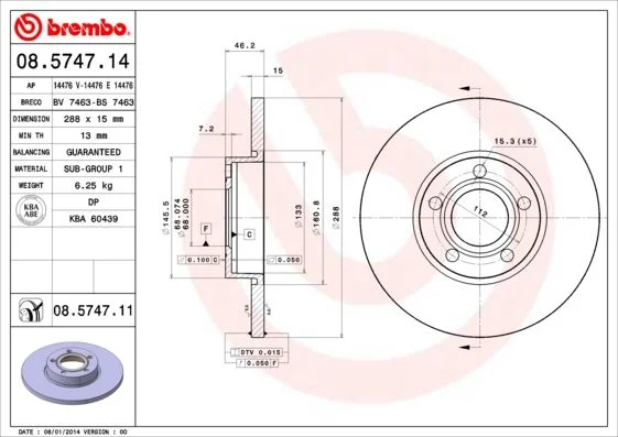 82 BREMBO 08.5747.11