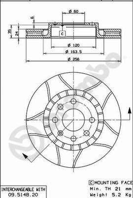 Brake Disc BREMBO 09.5148.76