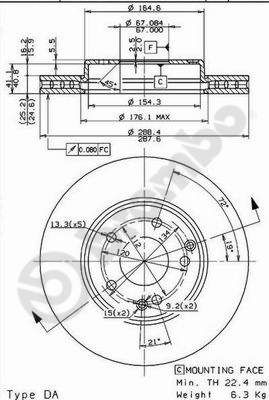 Brake Disc BREMBO 09.8411.11