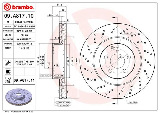 Brake Disc BREMBO 09.A817.11