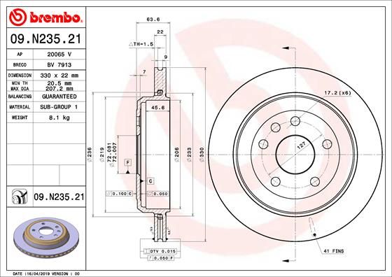 Brake Disc BREMBO 09.N235.21