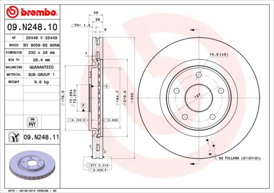 Brake Disc BREMBO 09.N248.11