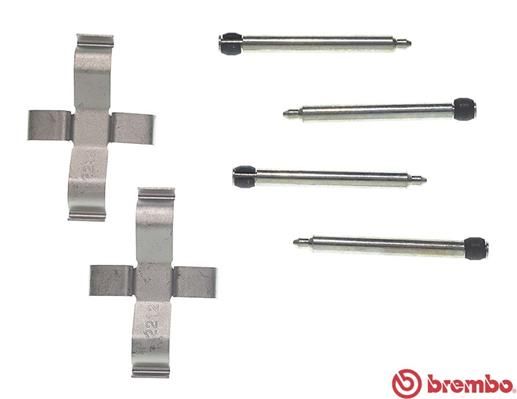 Priedų komplektas, diskinių stabdžių trinkelės BREMBO A 02 295