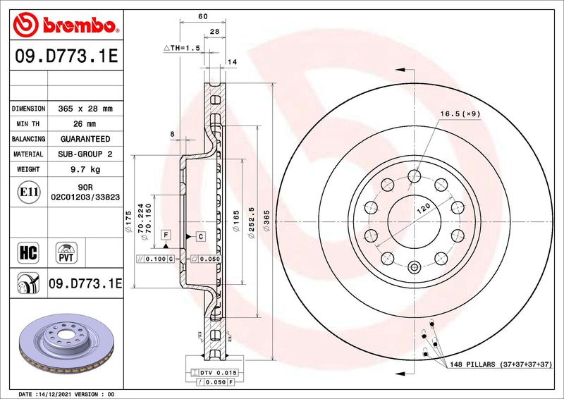 Stabdžių rinkinys, diskiniai stabdžiai BREMBO KT 08 022